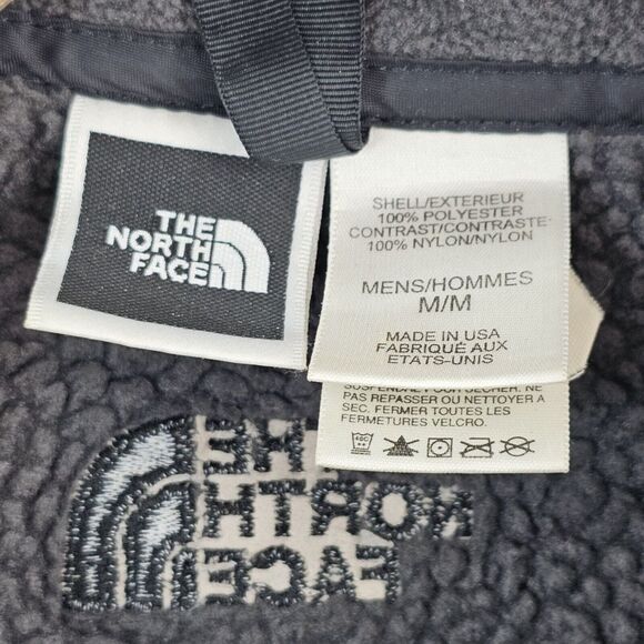 Vintage North Face Jacket Mens Medium Gray Polartec Fleece Full Zip Made USA Y2K - Picture 8 of 12